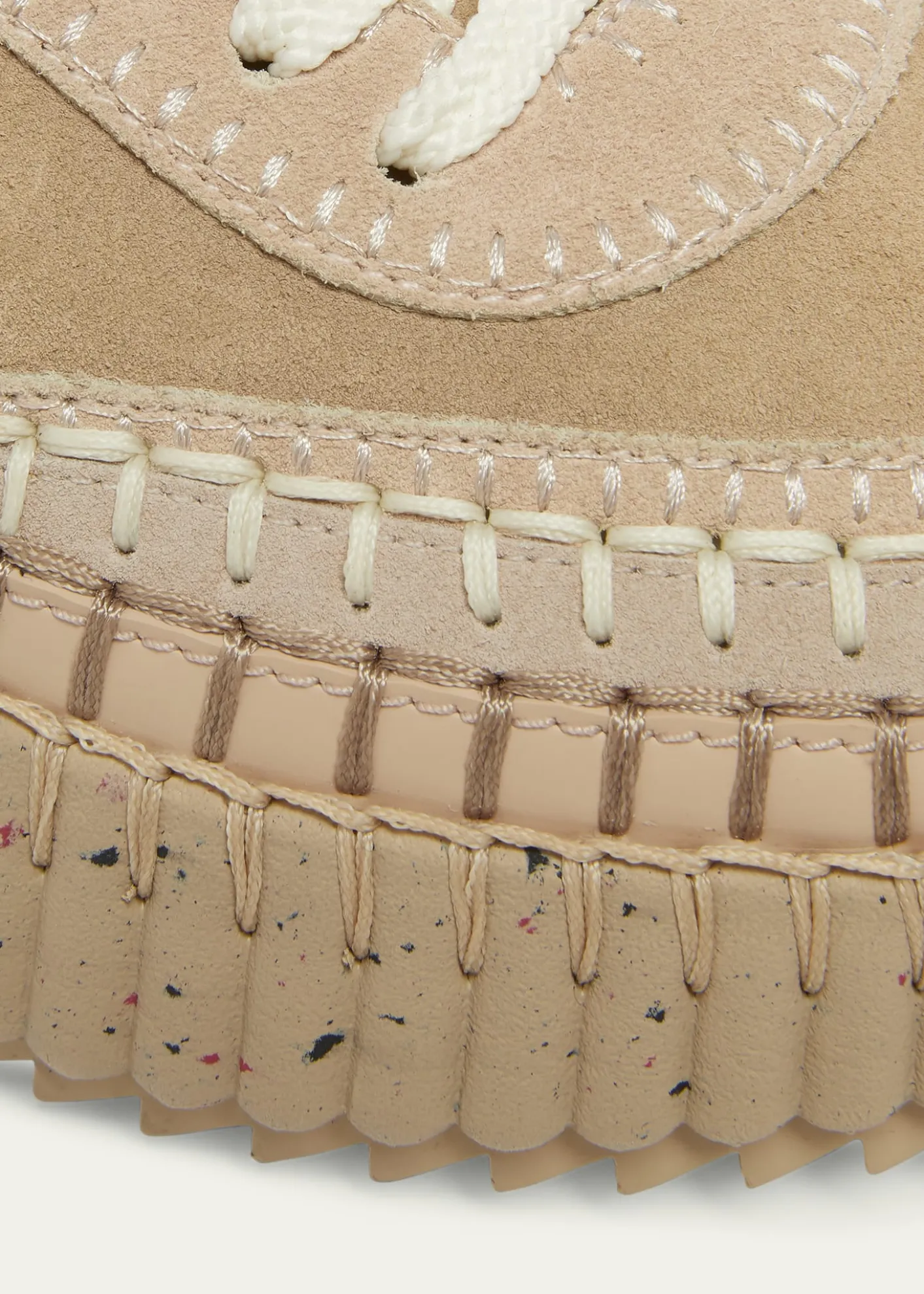 ChloeNama Suede Stitch Walking Sneakers