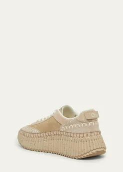 ChloeNama Suede Stitch Walking Sneakers