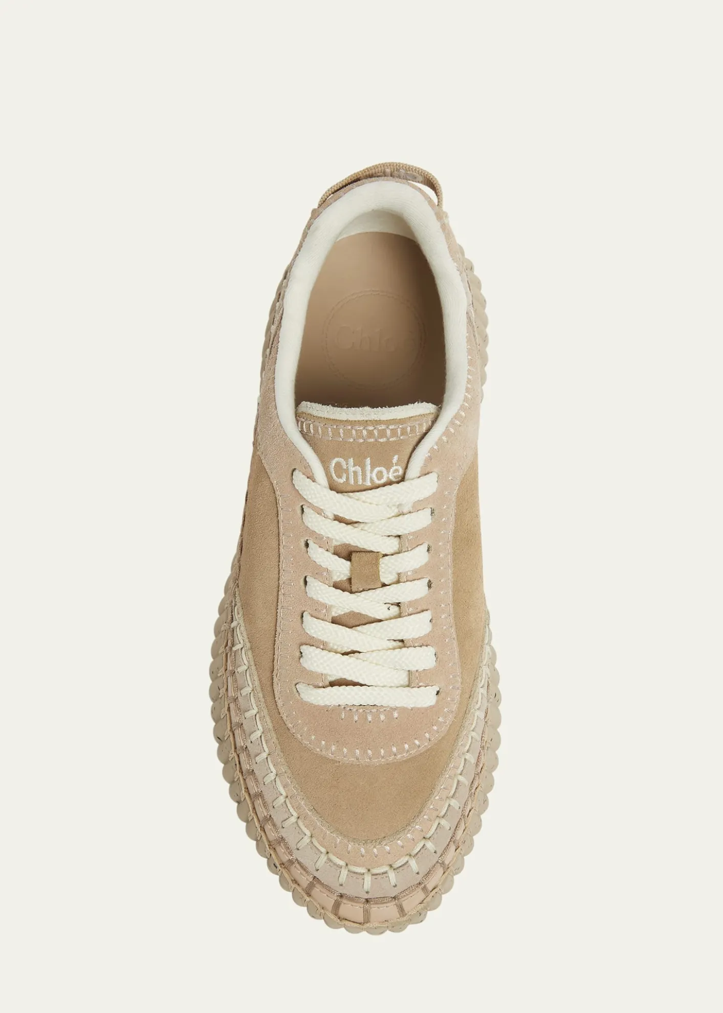 ChloeNama Suede Stitch Walking Sneakers