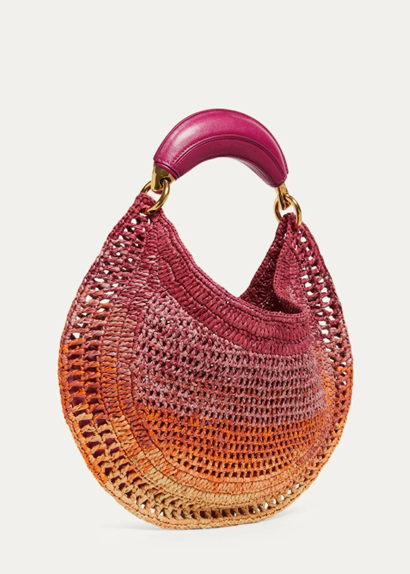 ChloeOmbre Banana Tote Bag in Viscose Raffia