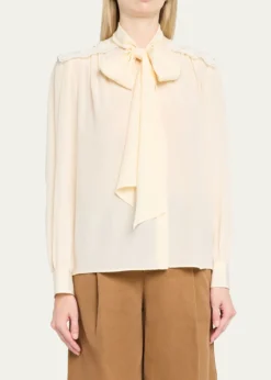ChloeOrganic Silk Crepe De Chine Blouse