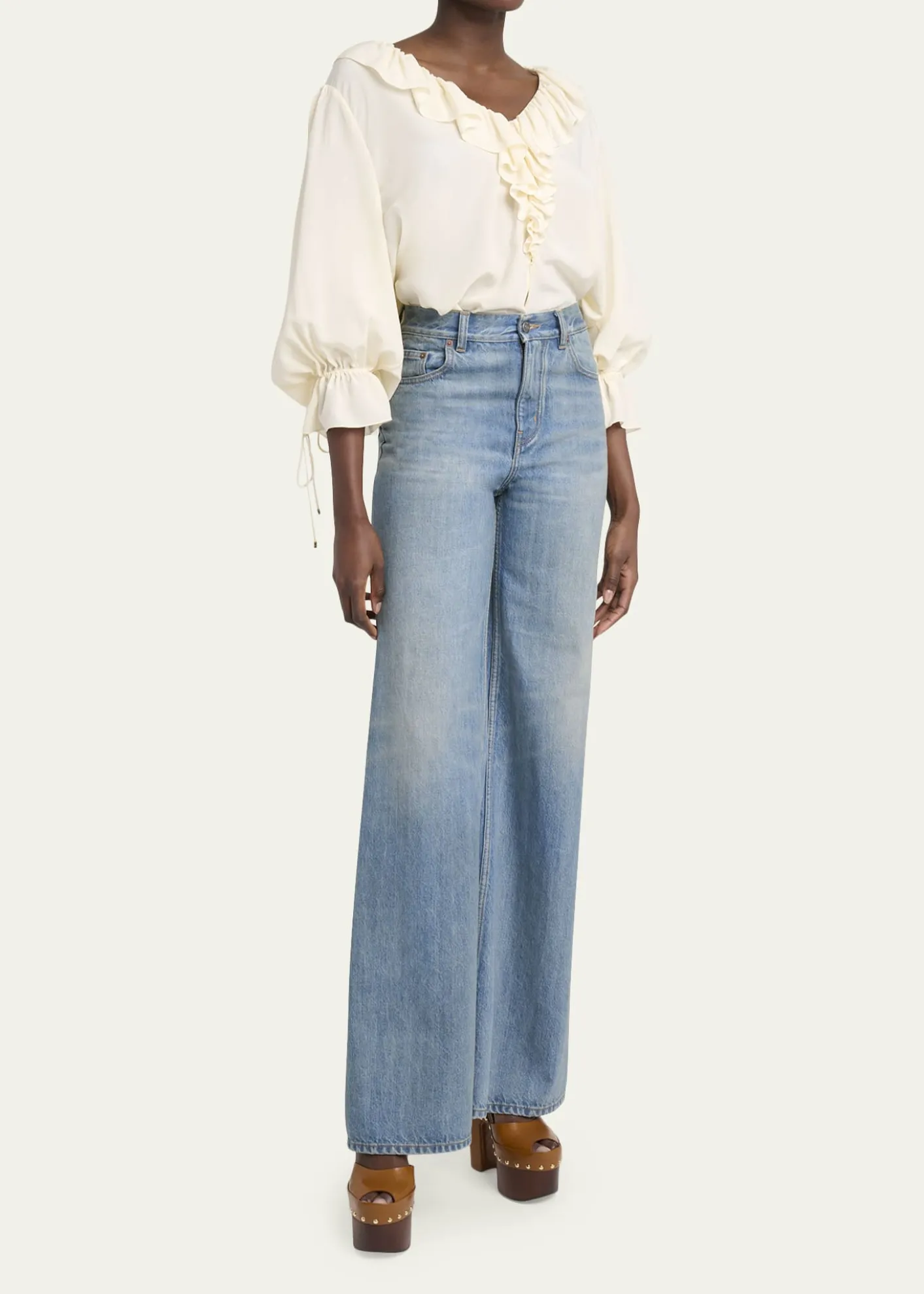 ChloeOrganic Silk Crepe De Chine Top