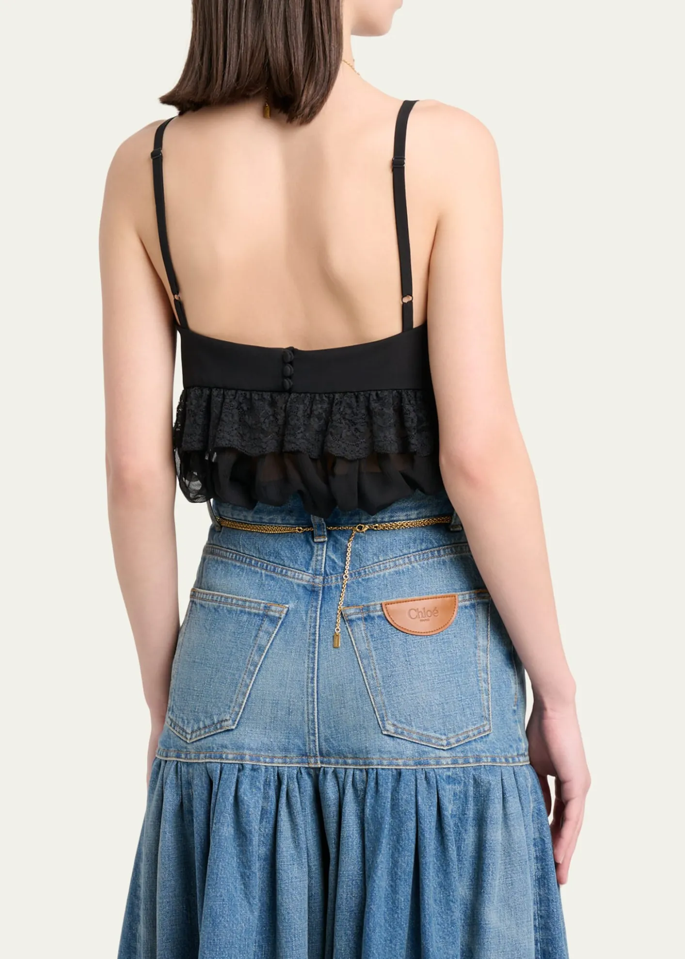 ChloeOrganic Silk Crepe De Chine Top