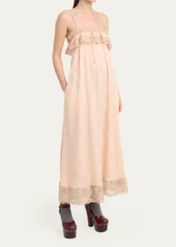 ChloeOrganic Silk Ornemental Jacquard Dress