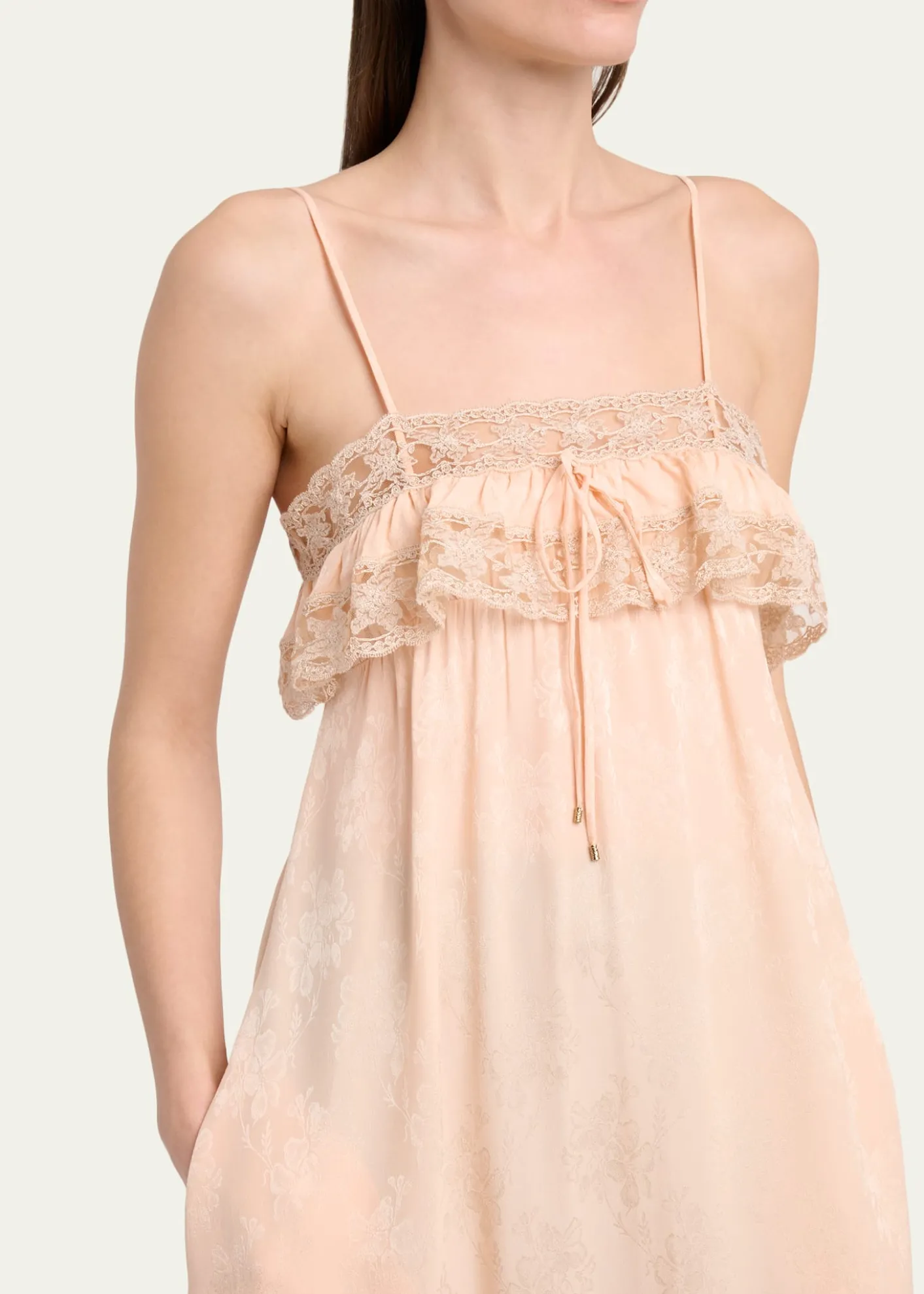 ChloeOrganic Silk Ornemental Jacquard Dress