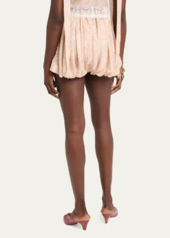 ChloePainted Flowers Silk Shorts