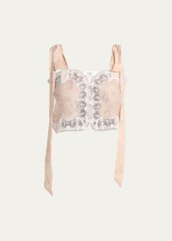 ChloePainted Flowers Silk Top