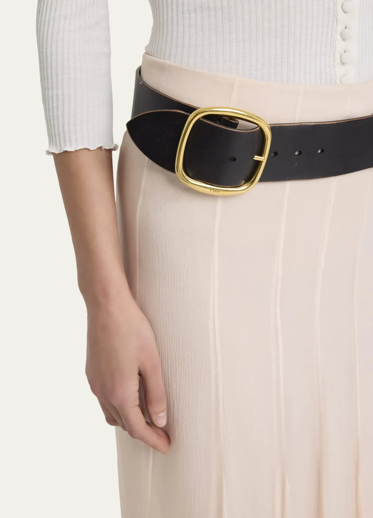 ChloePaneled Sheer Silk Maxi Skirt