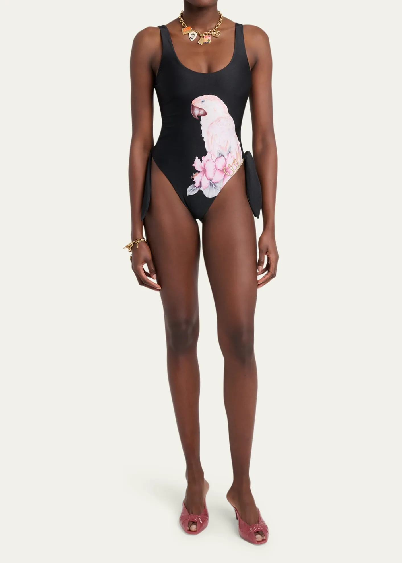 ChloeParrot Print One-Piece Swimsuit