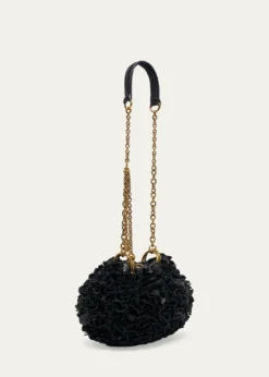 ChloePlisse Ruffle Leather Shoulder Bag