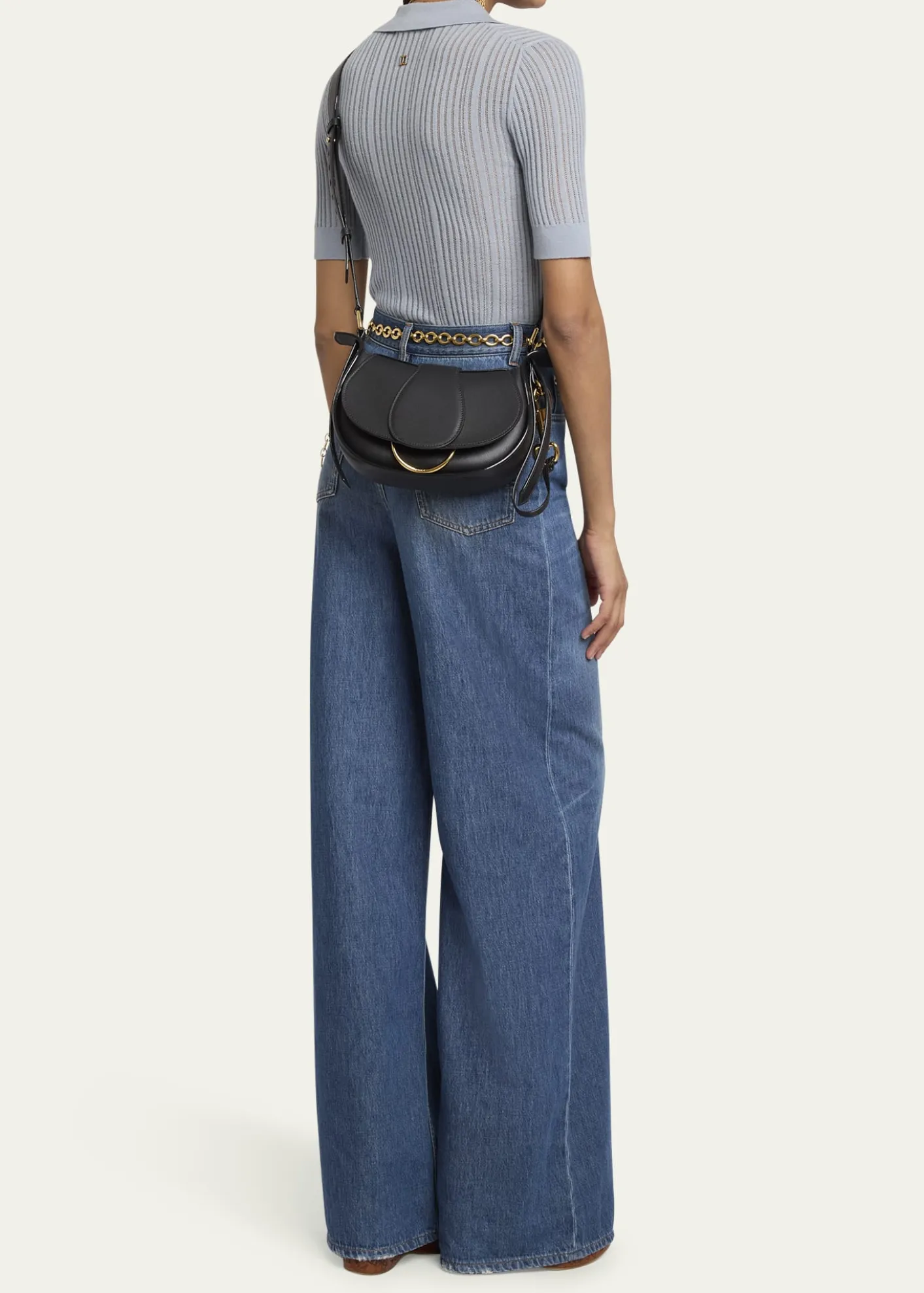 ChloeRide Small Flap Crossbody Bag in Calfskin