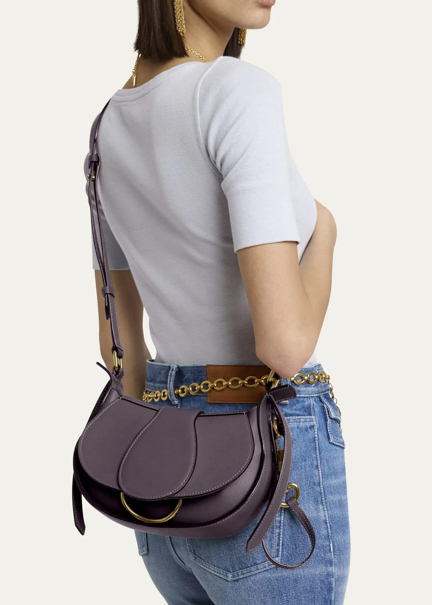 ChloeRide Small Flap Crossbody Bag in Calfskin