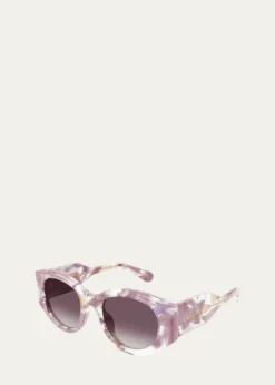 ChloeRound Acetate Sunglasses