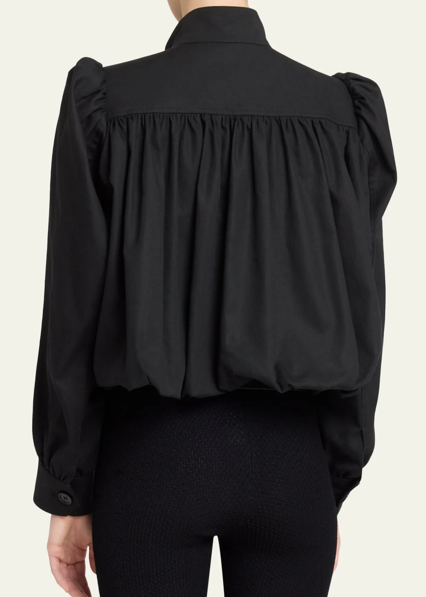 ChloeShirred Canvas Jacket