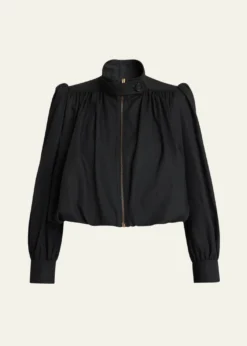 ChloeShirred Canvas Jacket