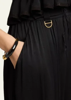 ChloeSilk Charmeuse Balloon-Leg Ankle Trousers