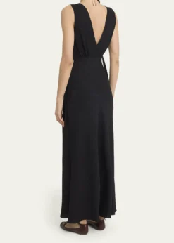 ChloeSilk Jacquard & Lace Sleeveless Column Dress