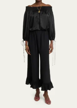 ChloeSilk Off-The-Shoulder Top