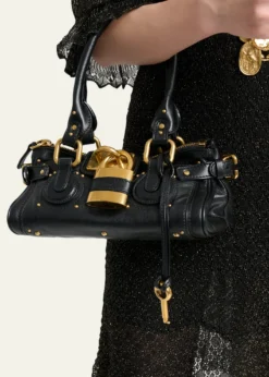 ChloeSmall Paddington Padlock Shoulder Bag in Leather