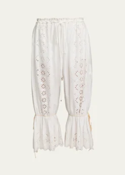 ChloeSoft Cotton Eyelet Pants