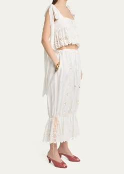 ChloeSoft Cotton Eyelet Pants