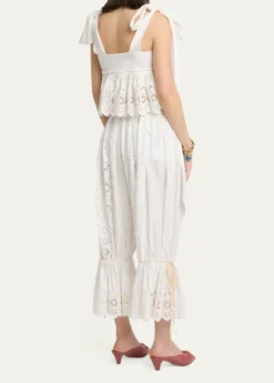 ChloeSoft Cotton Eyelet Pants