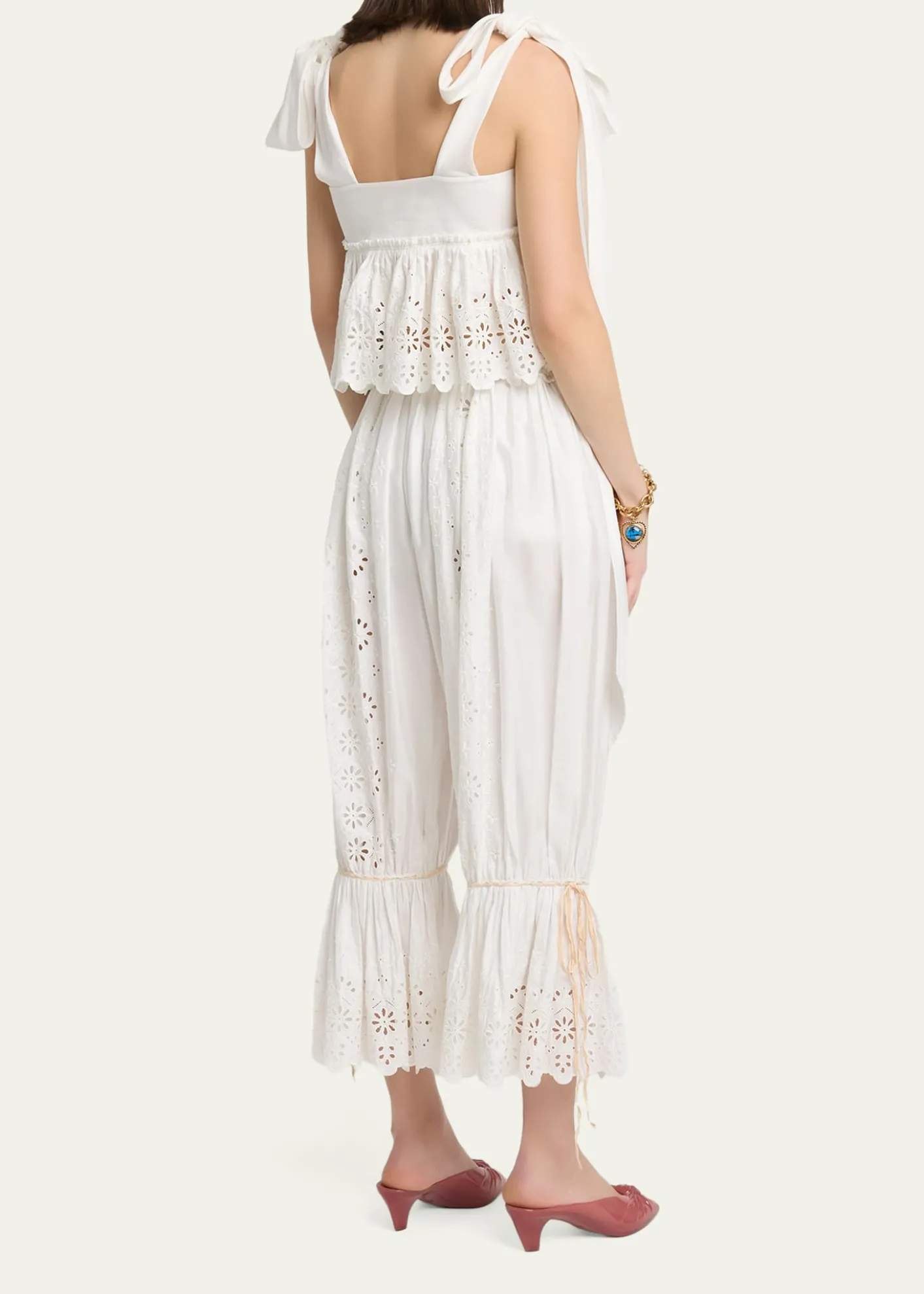 ChloeSoft Cotton Eyelet Pants