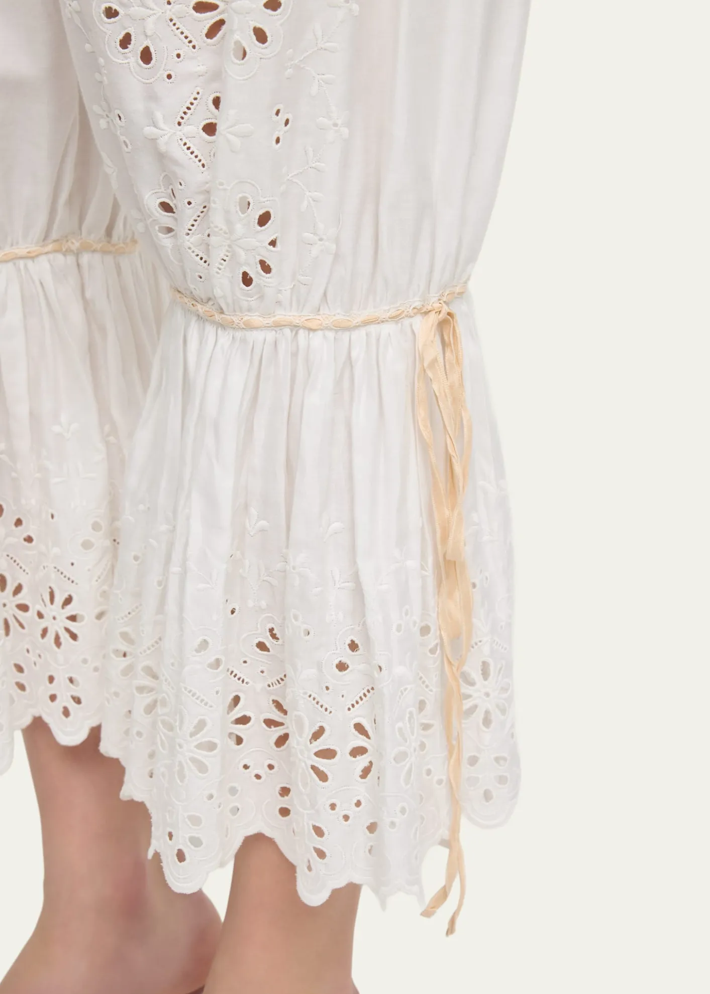 ChloeSoft Cotton Eyelet Pants