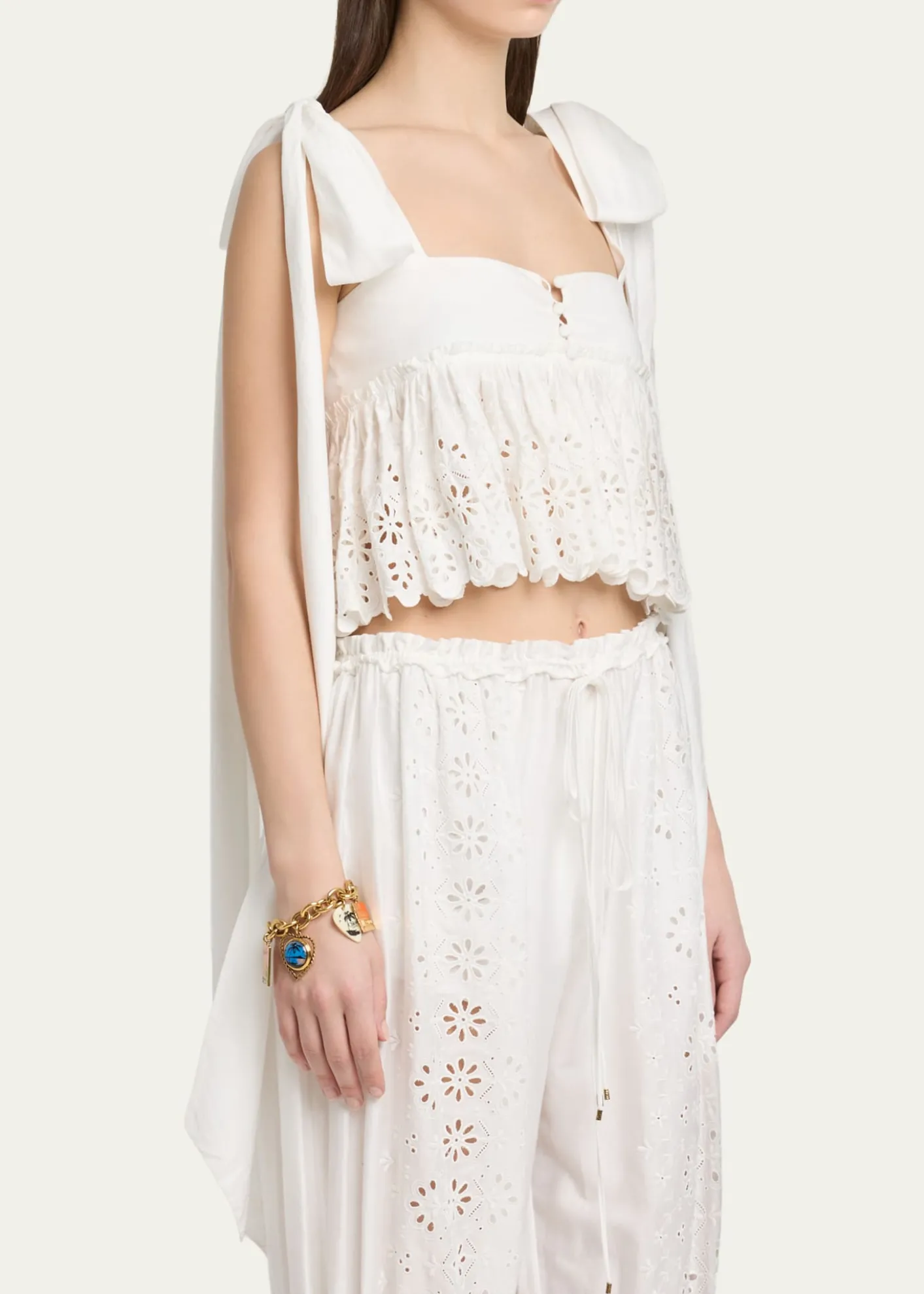 ChloeSoft Cotton Eyelet Top
