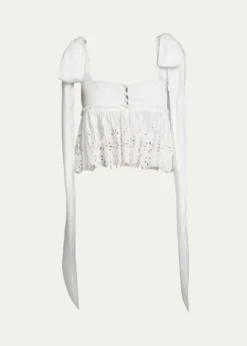 ChloeSoft Cotton Eyelet Top
