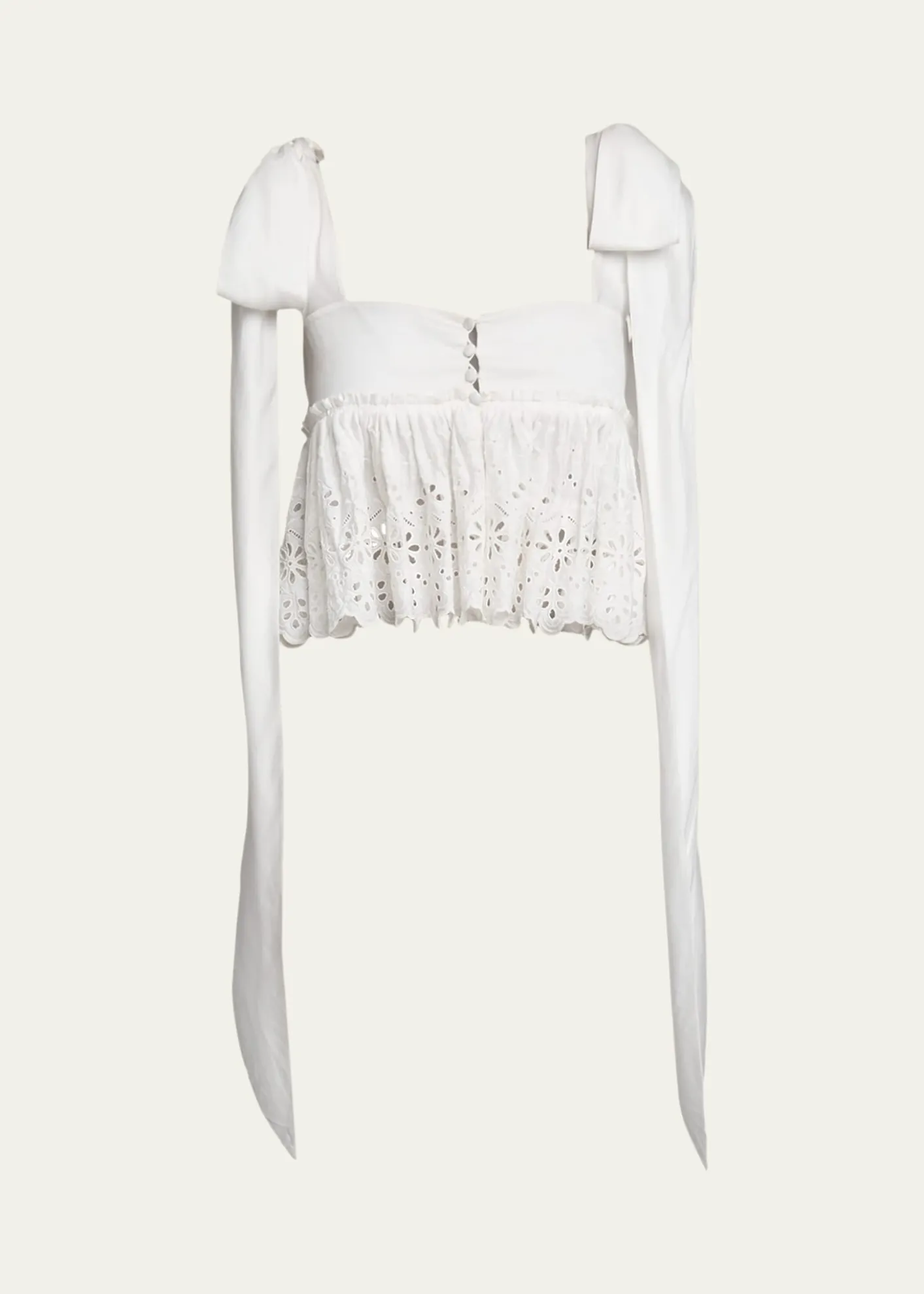 ChloeSoft Cotton Eyelet Top