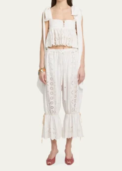 ChloeSoft Cotton Eyelet Top