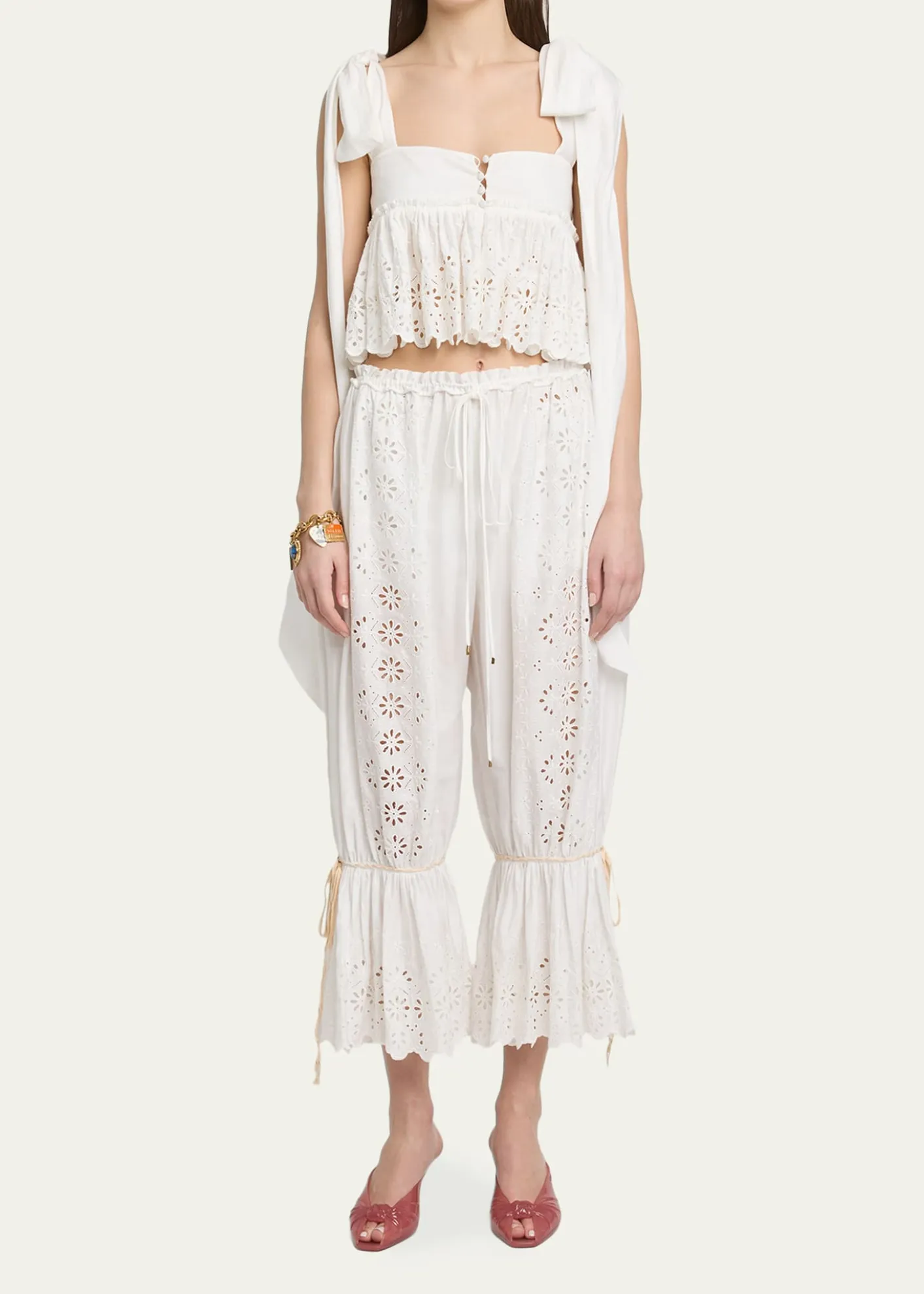 ChloeSoft Cotton Eyelet Top