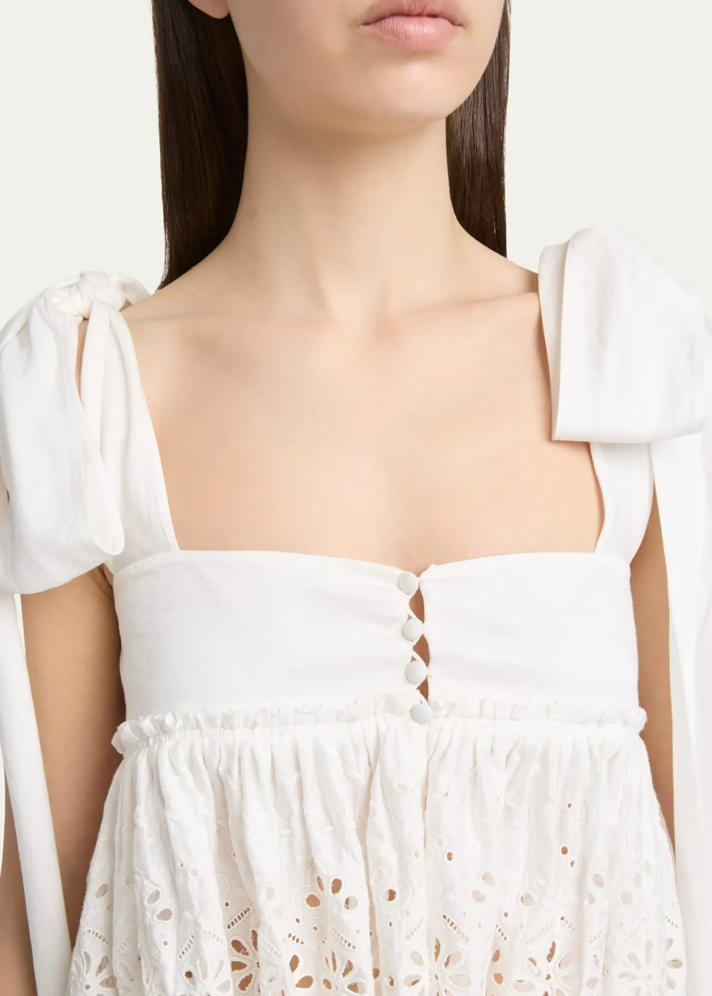 ChloeSoft Cotton Eyelet Top