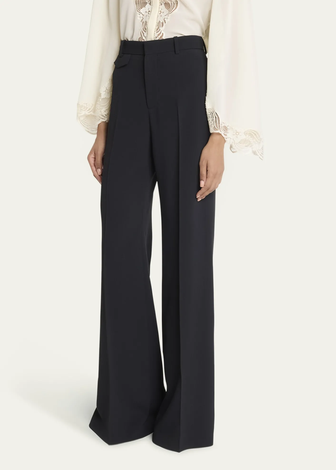 ChloeSoft Crepe Wide-Leg Pants