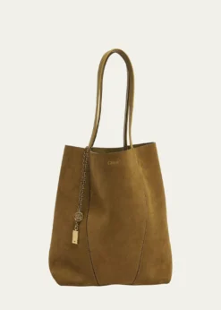 ChloeSpin Medium Tote Bag in Suede