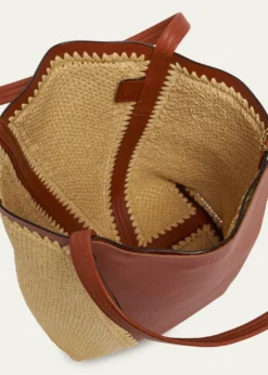 ChloeSpin Medium Tote Bag in Viscose Raffia