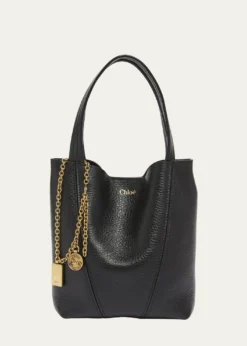 ChloeSpin Mini Tote Bag in Grained Calfskin
