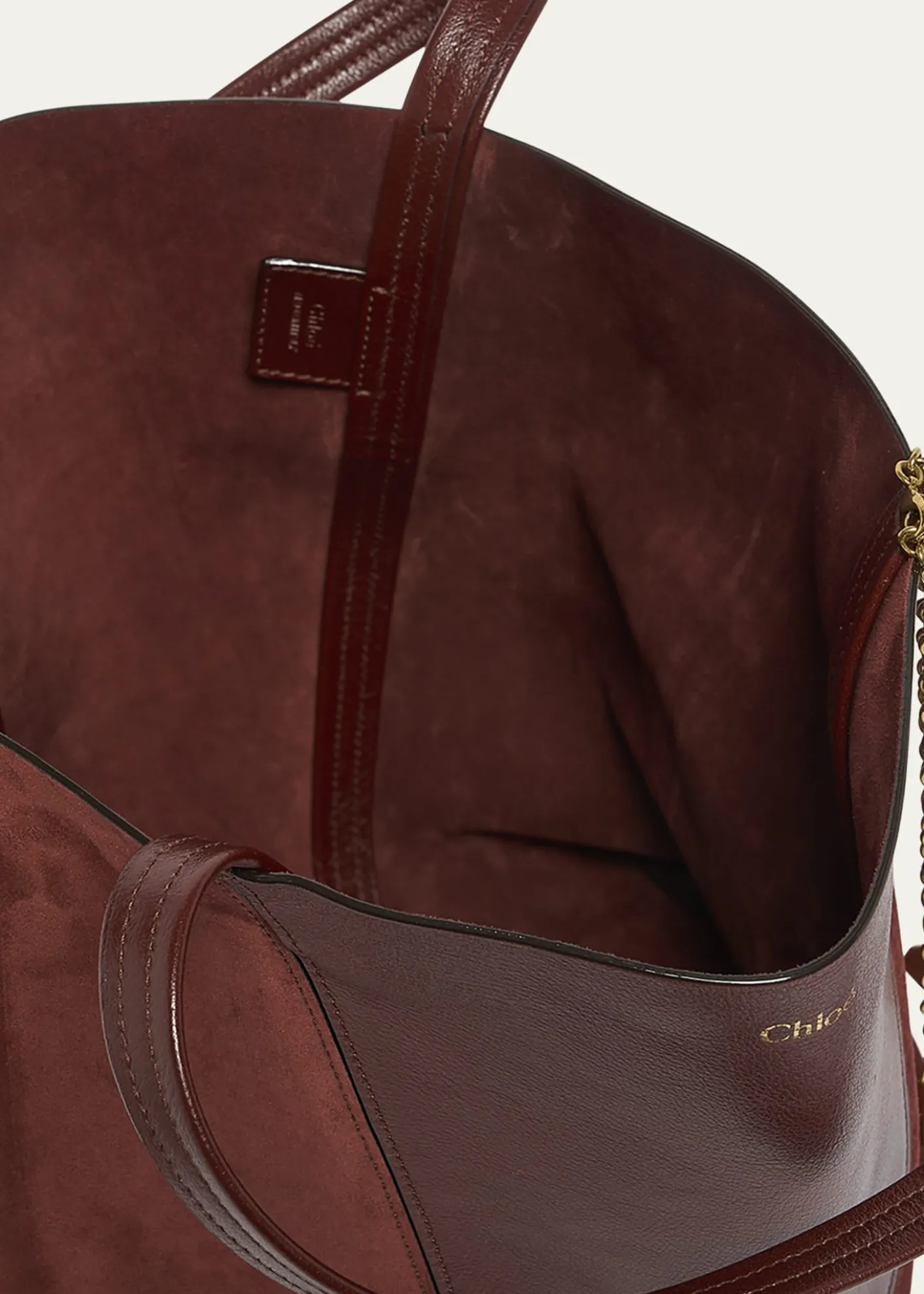 ChloeSpin Tote Bag in Grain Leather & Suede