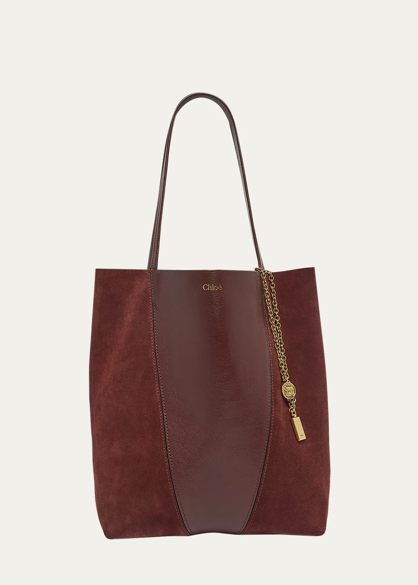 ChloeSpin Tote Bag in Grain Leather & Suede