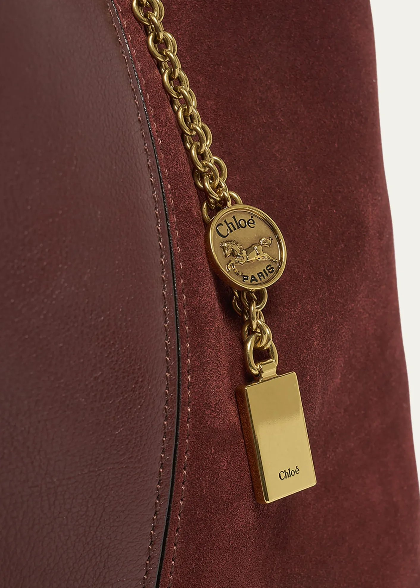 ChloeSpin Tote Bag in Grain Leather & Suede