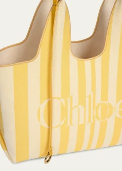 ChloeStripy East-West Jacquard Tote Bag