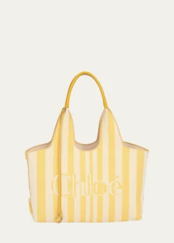 ChloeStripy East-West Jacquard Tote Bag