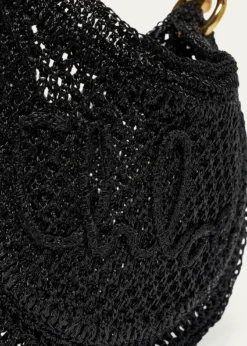 ChloeSummer Banana Mini Hobo Bag in Metallic Crochet