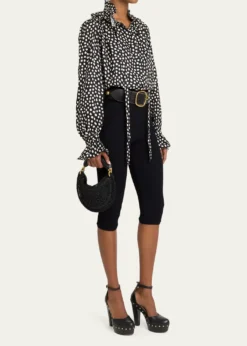 ChloeSummer Banana Mini Hobo Bag in Metallic Crochet