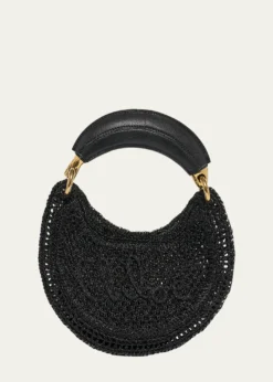 ChloeSummer Banana Mini Hobo Bag in Metallic Crochet
