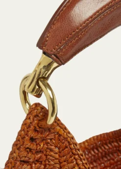 ChloeSummer Banana Top-Handle Bag in Crochet Fabric