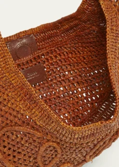 ChloeSummer Banana Top-Handle Bag in Crochet Fabric