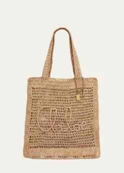 ChloeSummer Banana Tote Bag in Crochet Fabric