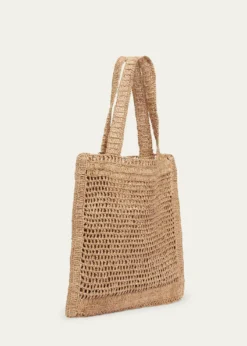 ChloeSummer Banana Tote Bag in Crochet Fabric